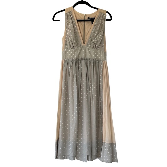 Marc By Marc Jacobs Josephine Dress Polka Dot Crystal Accents Silk dress Size 4 - Picture 2 of 14